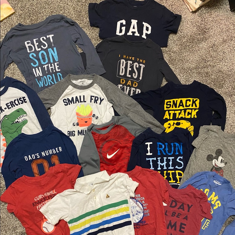 Lot of 12 shirts 1 pj Gap,Carter’s,Old Navy